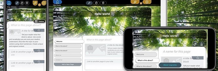 కంప్యూటర్లు, ఫోన్లు మరియు టాబ్లెట్లలో ఒకే విధమైన విధులను కలిగి ఉన్న అరుదైన వెబ్‌సైట్ బిల్డర్‌లలో ఒకటి.